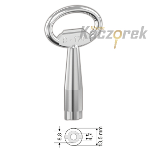 Energetyczny 013 - klucz surowy - Cyber Lock - chromowany